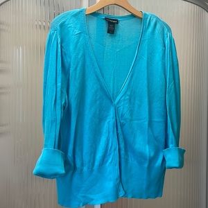 Lane Bryant Turquoise light weight cardi